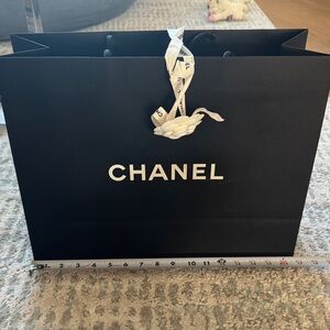 CHANEL Black and White Shopping Bag